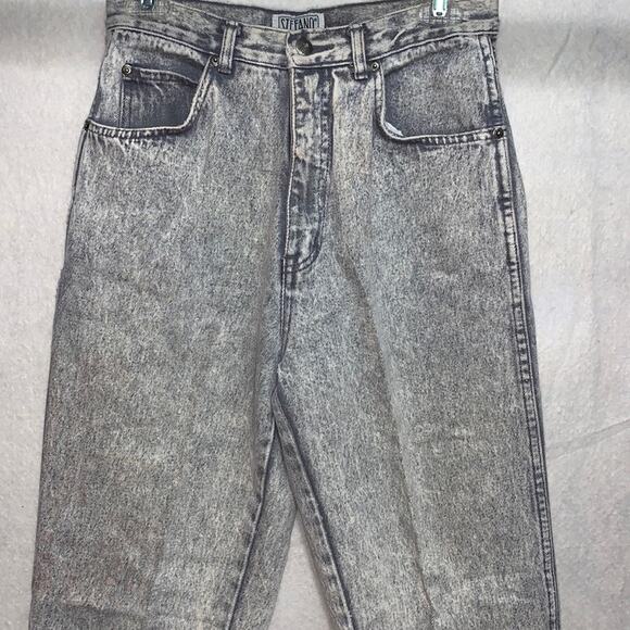 Vintage 90s Women’s Stefano Jeans Gray Acid Wash Size 10 - Picture 1 of 14